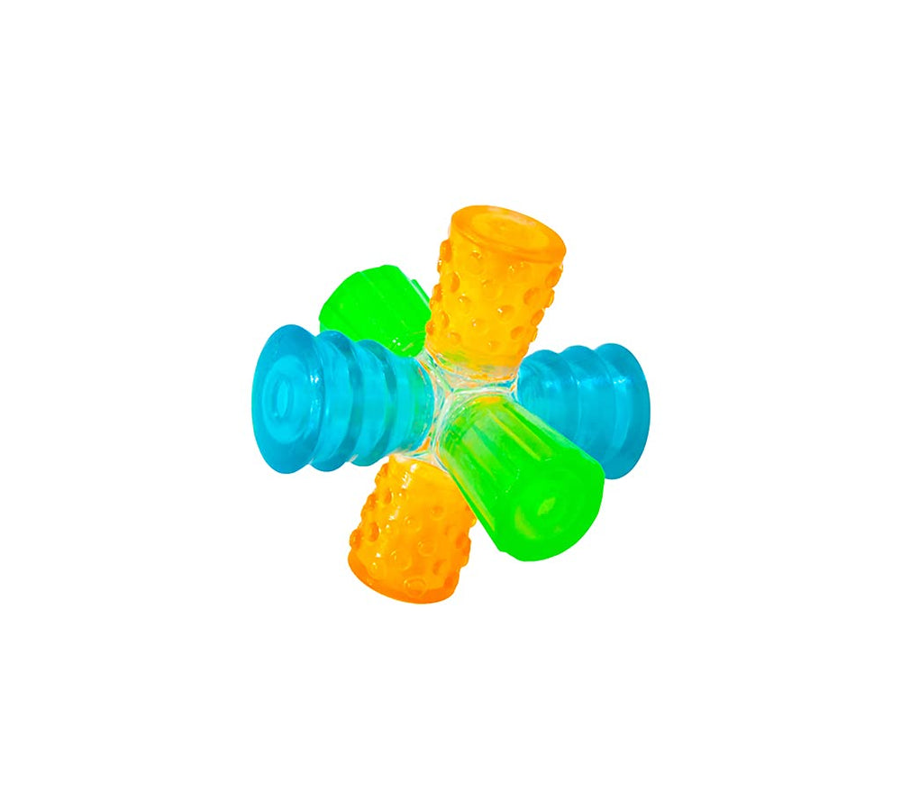Outward Hound Triple Jack: jouet interactif à 3 couleurs et textures pour stimuler le jeu.