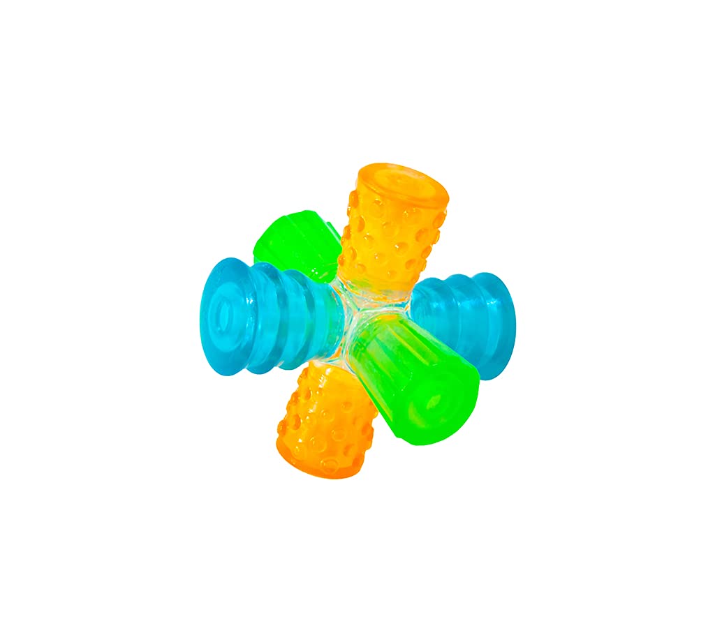 Outward Hound Triple Jack: jouet interactif à 3 couleurs et textures pour stimuler le jeu.