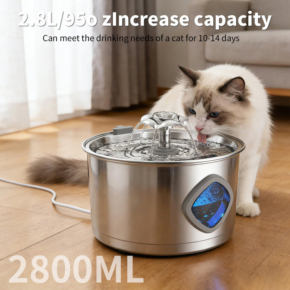 OUYILE buse fleur-chat, stimule l'hydratation des chats avec un flux doux et naturel.
