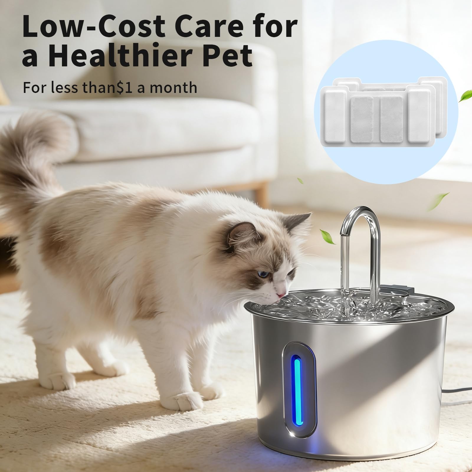 OUYILE remplacement simple: entretien facile pour fontaine chat