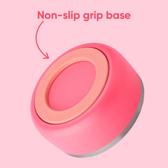 Base antiglisse Owala rose, bol stable pour éviter les déversements.