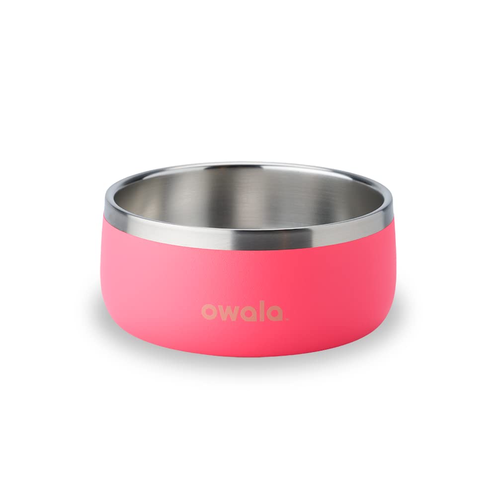 Bol Owala inoxydable rose 24oz, parfait pour nourriture et eau.