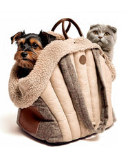 Owleys sac voyage chien intérieur réversible pour transport doux.