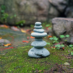 OwMell roches empilées zen aquarium, décor naturel pour poissons.