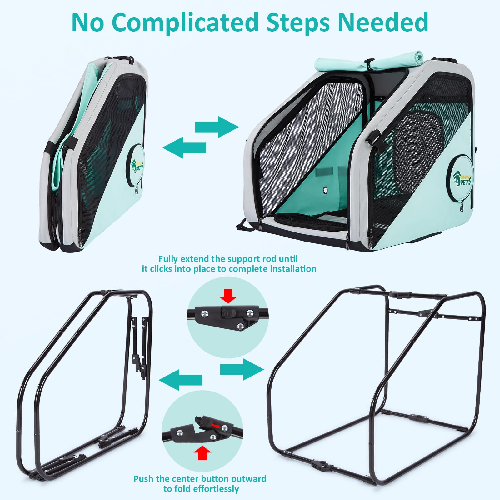 Ownpets maillage 360° offre ventilation et visibilité optimales