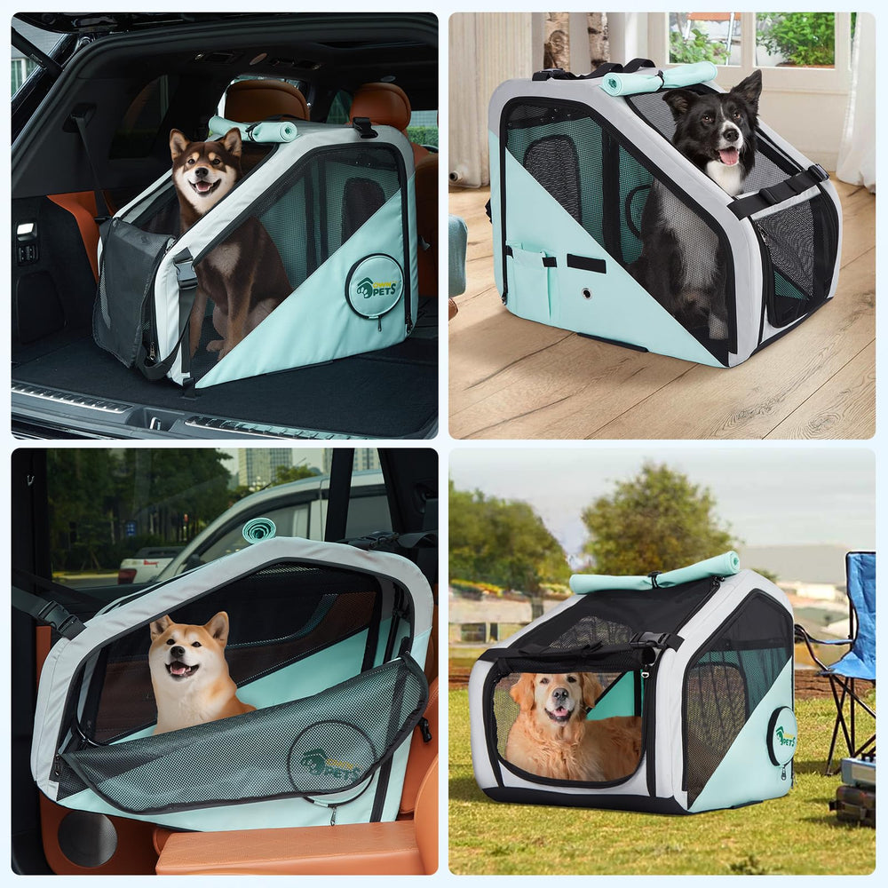 Ownpets ouverture supérieure zippée permet au chien de regarder dehors
