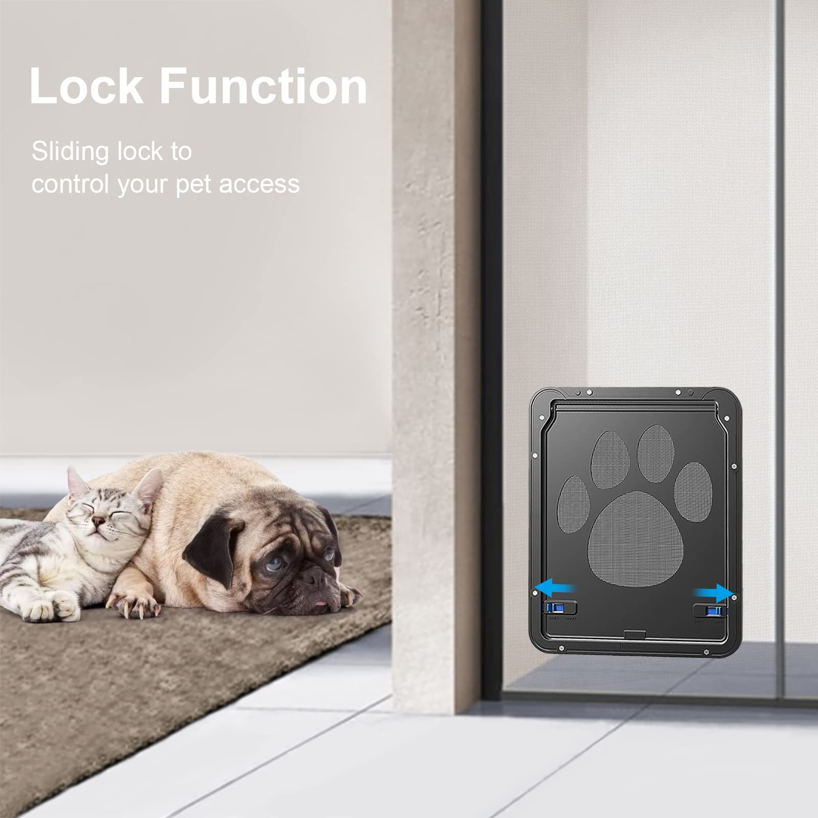 Compatibilite universelle: porte moustiquaire Ownpets pour tous types.