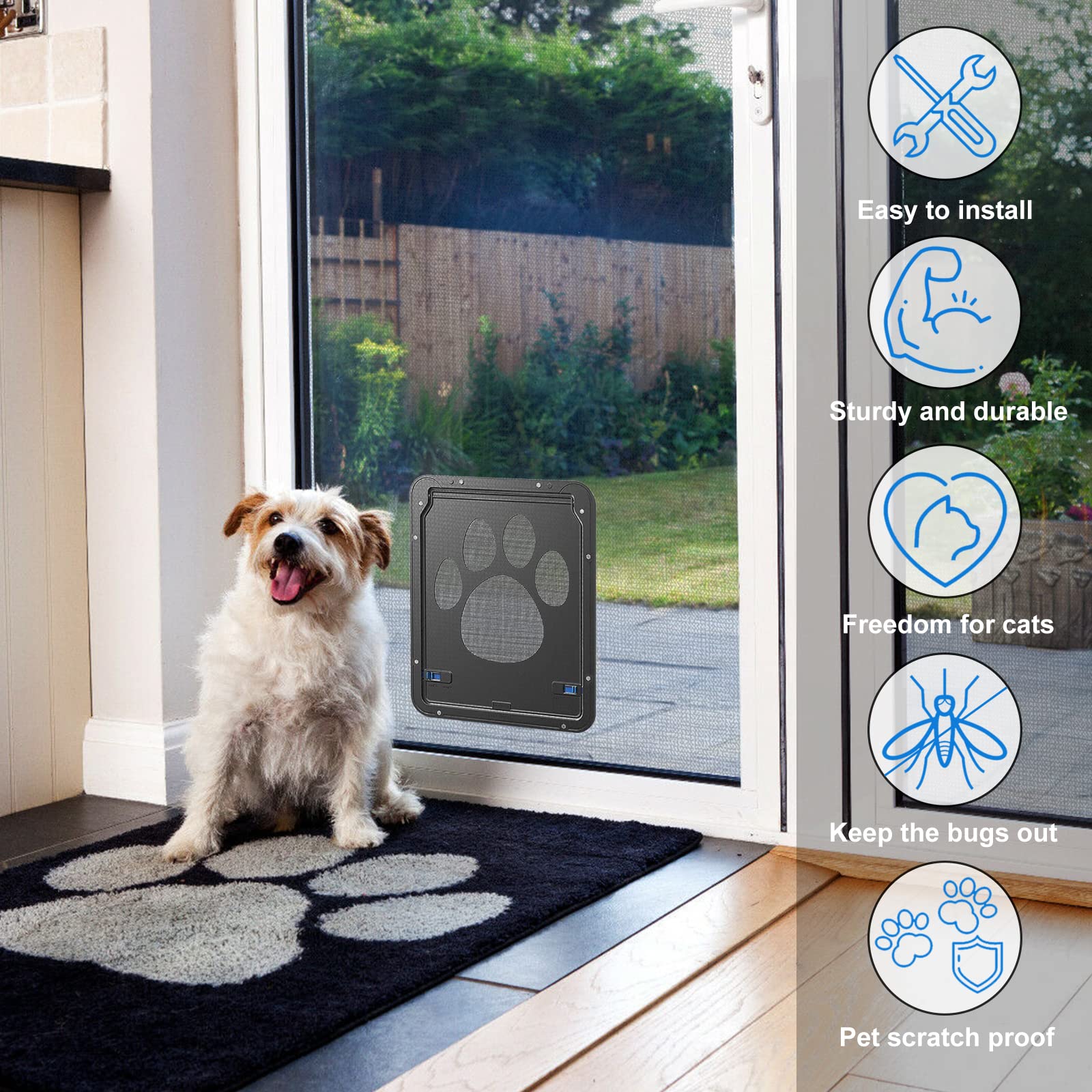 Materiau ABS durable sur le cadre de la porte Ownpets.