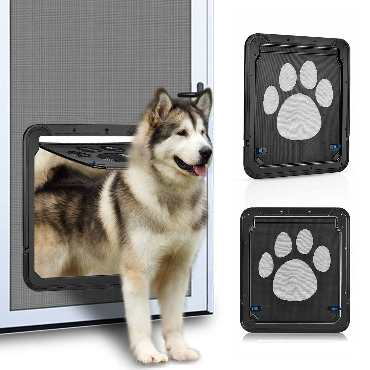 Ownpets porte-moustiquaire pour chien et chat avec battant, accès facile et protection insectes.