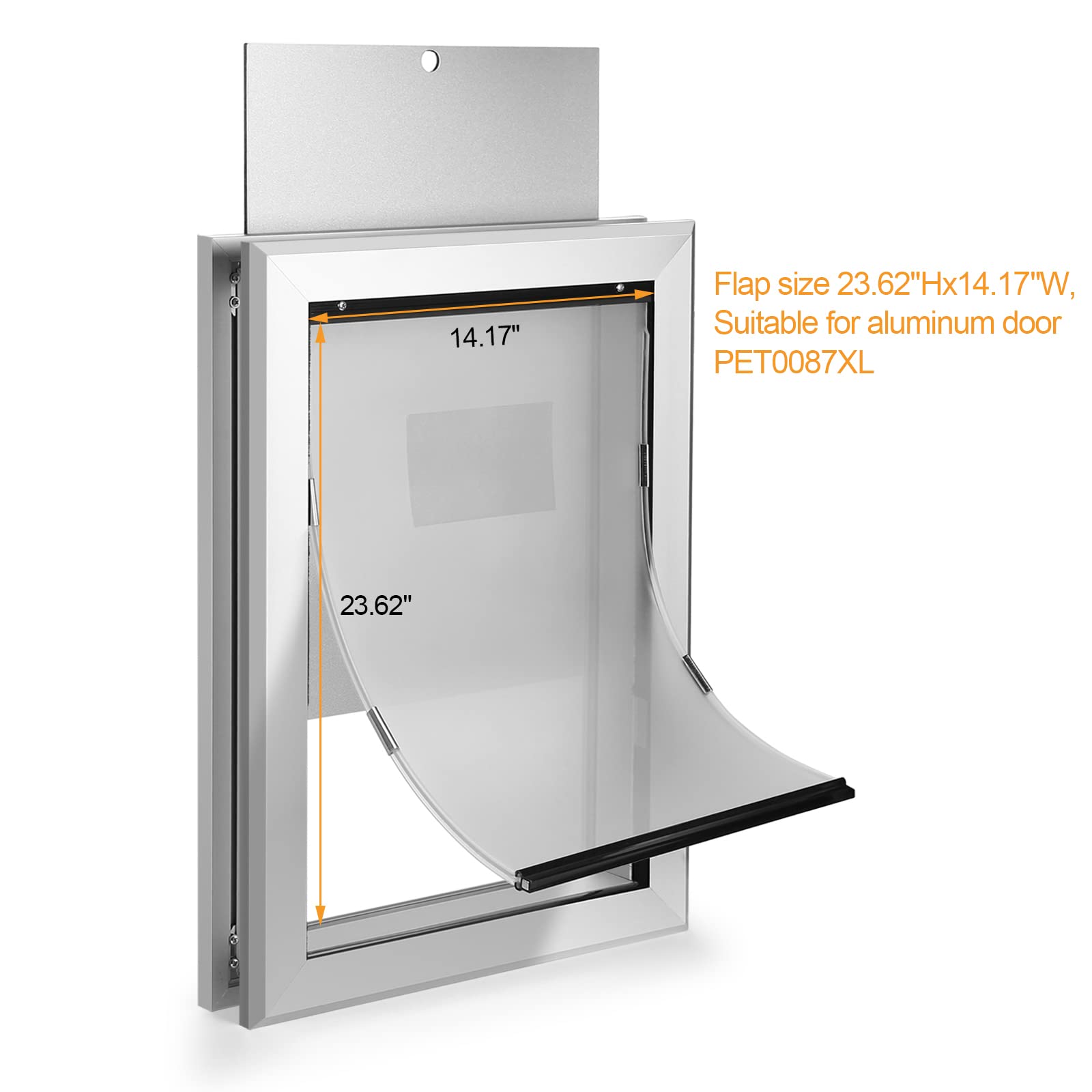 Trappe magnétique Ownpets pour porte chien en aluminium, isolation et protection.