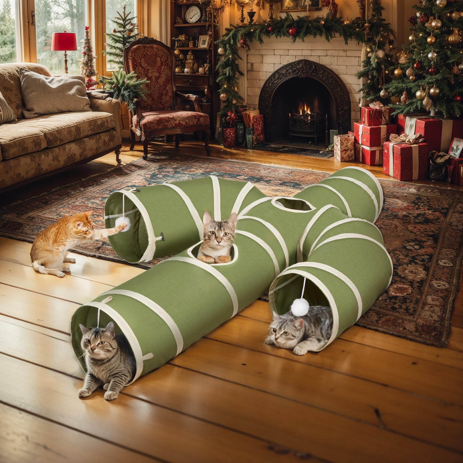 Ownpets tunnel chat cactus design unique: apporte une touche décorative tout en divertissant