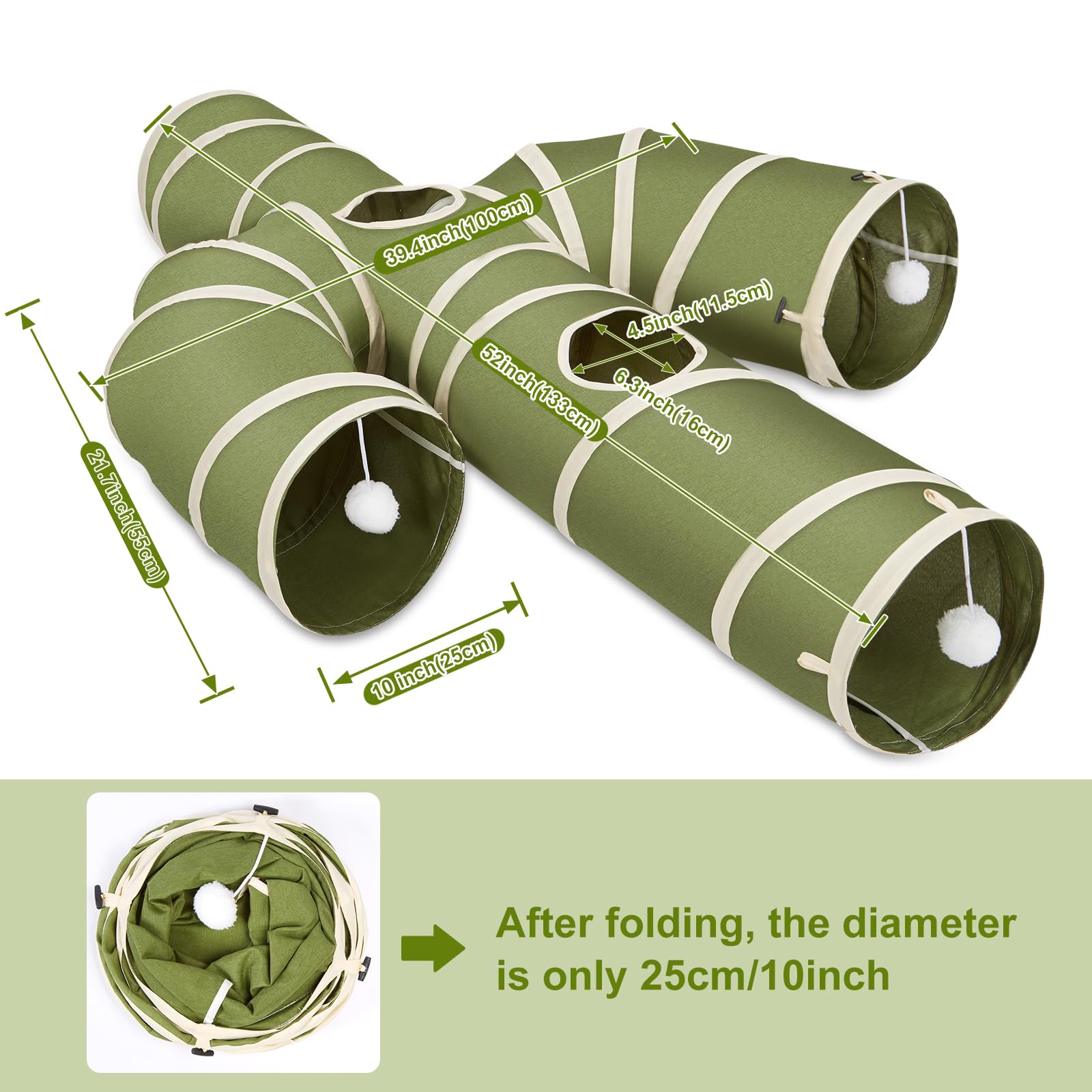 Ownpets tunnel chat cactus oxford résistant: durable face aux griffes et aux sessions intenses