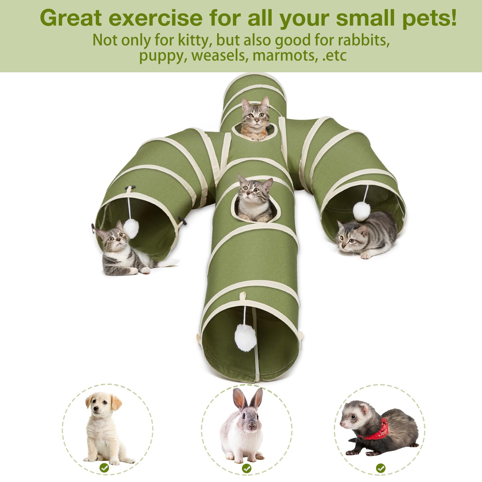 Ownpets tunnel chat cactus utilisation intérieur extérieur: polyvalent pour espace domestique ou extérieur abrité
