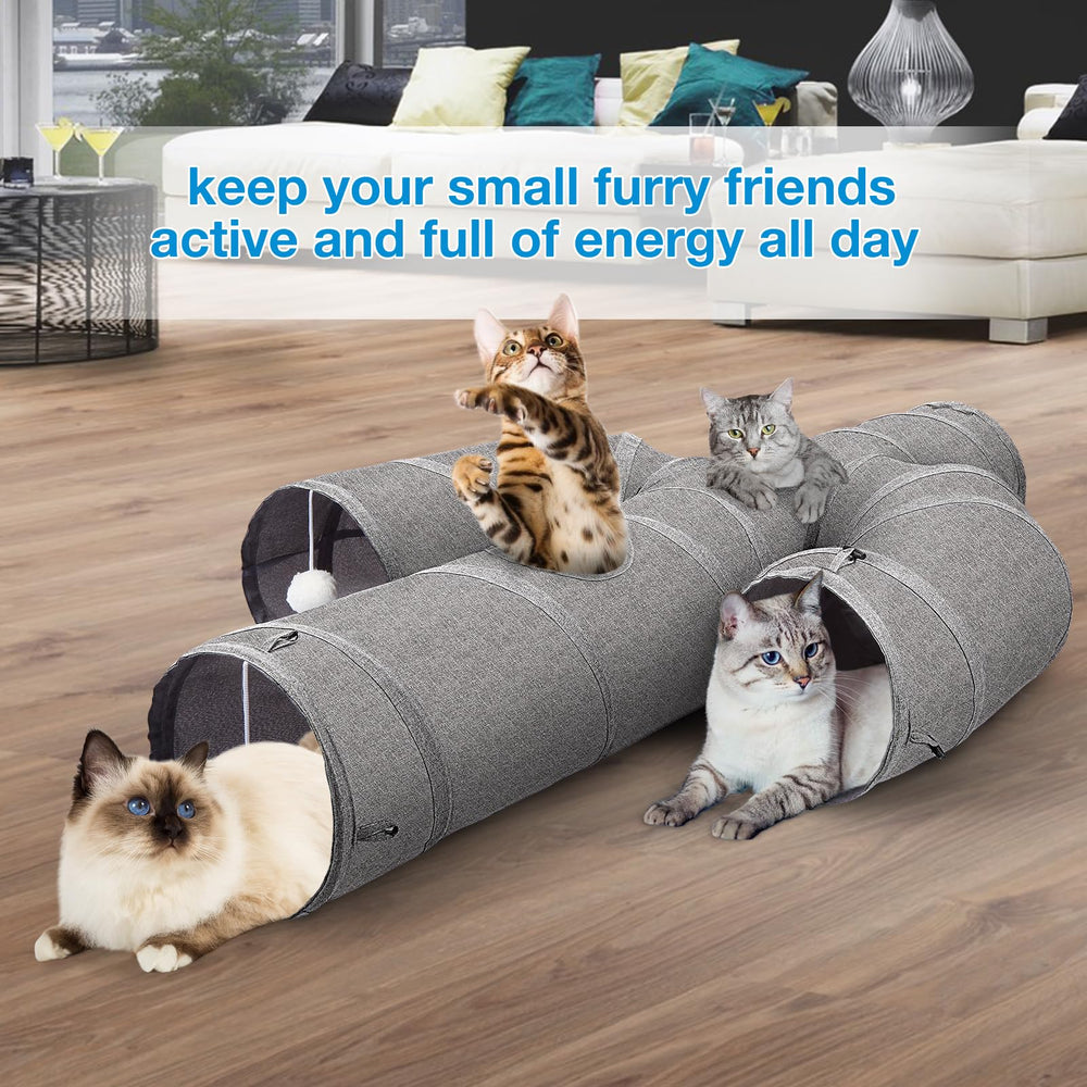 Tunnel Ownpets au design cactus encourage l'exploration et l'amusement en intérieur.