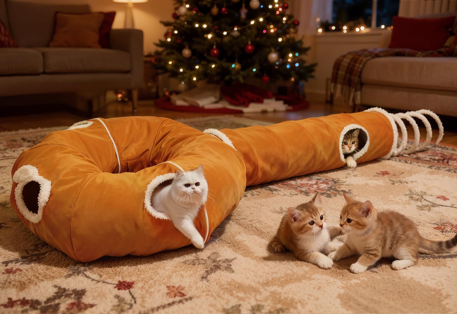 Ownpets tunnel chat tube spirale: parcours stimulant pour chats actifs.