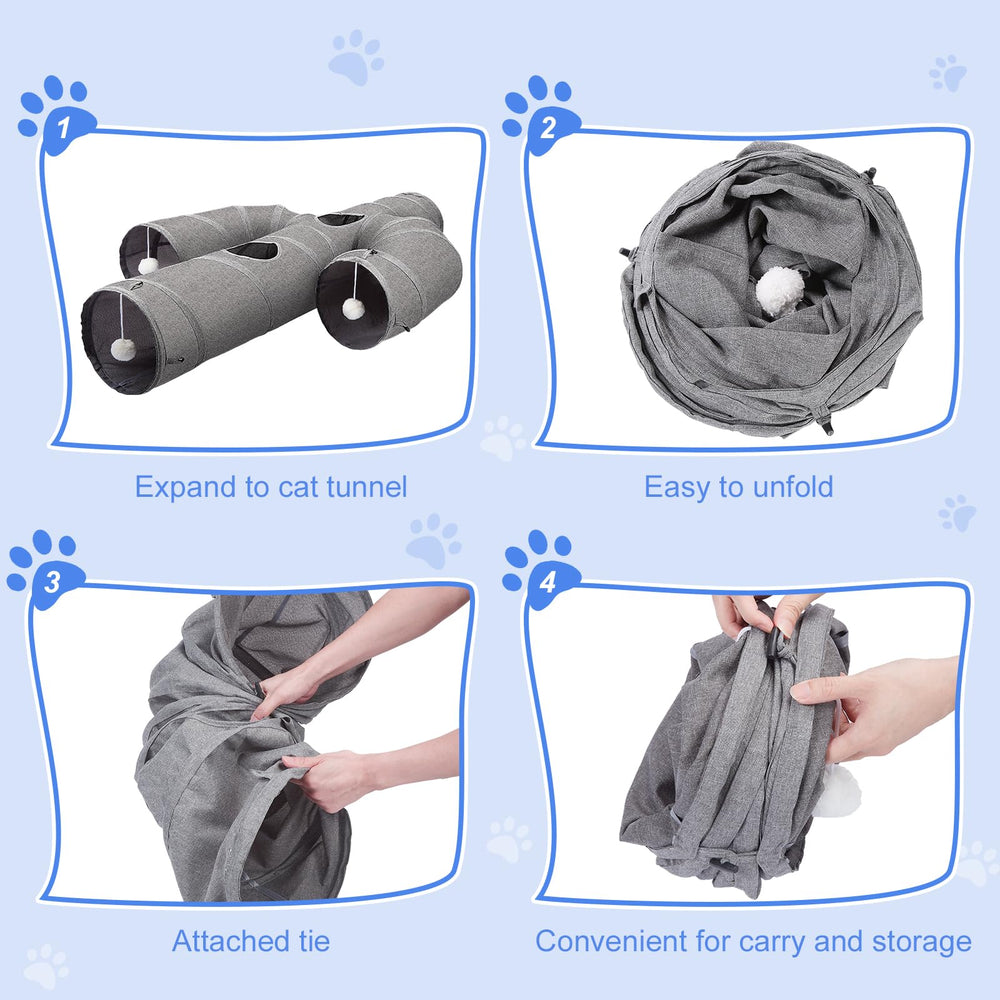 Utilisation intérieur et extérieur du tunnel Ownpets adaptée à différents espaces.