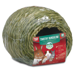 Oxbow Bungalow Foin de Timothy dans le nid, refuge confortable pour petits animaux.