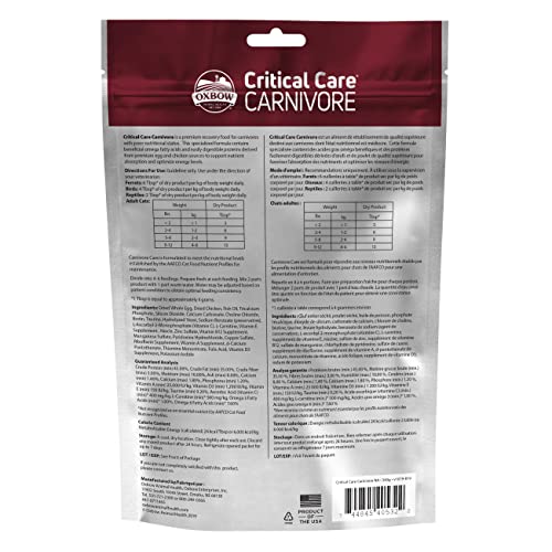 Oxbow Carnivore Care, preparation facile: melange rapide pour nourrir en douceur.