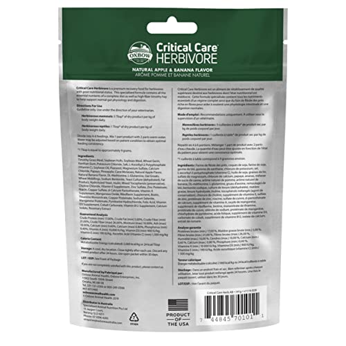 Oxbow Critical Care Herbivore : base foin timothy pour digestion saine.