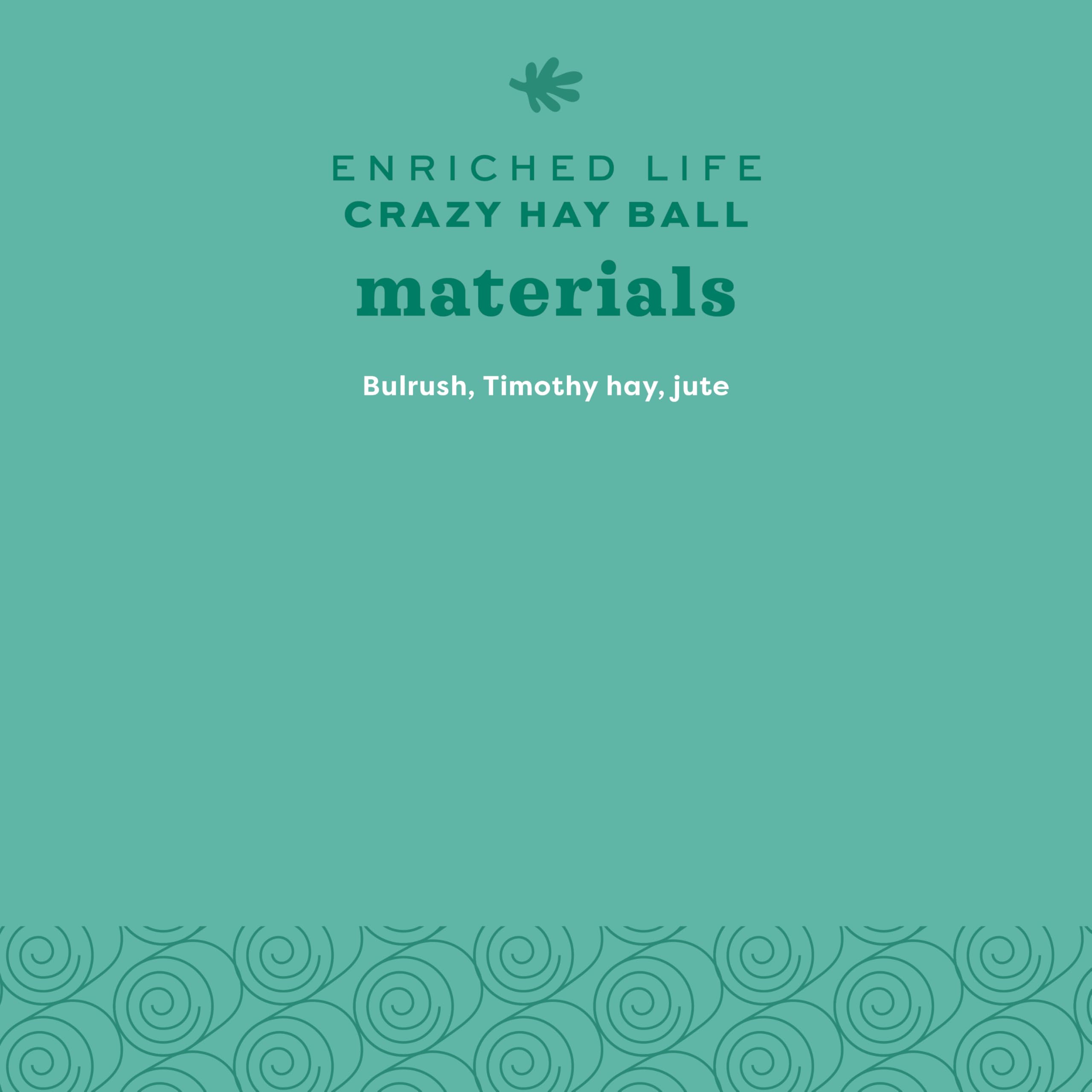 Oxbow Enriched Life Crazy Hay Ball, contribue à l'enrichissement quotidien