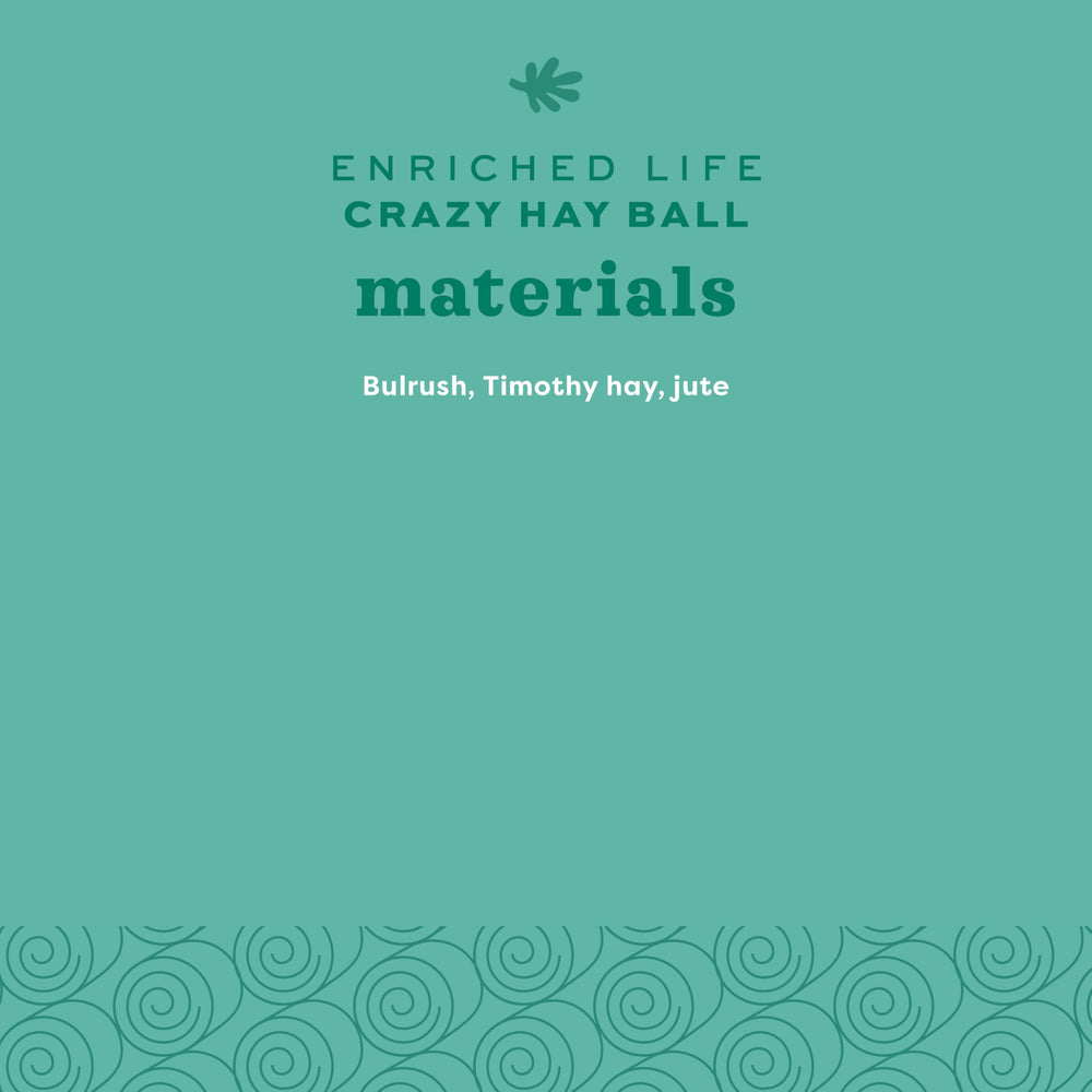 Oxbow Enriched Life Crazy Hay Ball, contribue à l'enrichissement quotidien