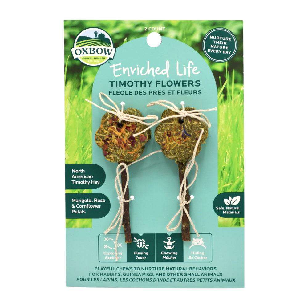 oxbow enriched life fleurs de timothy: stimule la mastication et l'exploration