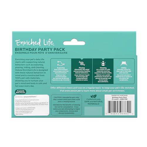 Oxbow Enriched Life Pack Forage et Exploration: stimule l'instinct de recherche et l'activité.