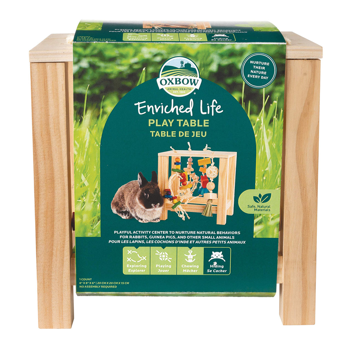 Table de jeu Oxbow Enriched Life pour bois naturel: stimule le jeu et l'usure des dents