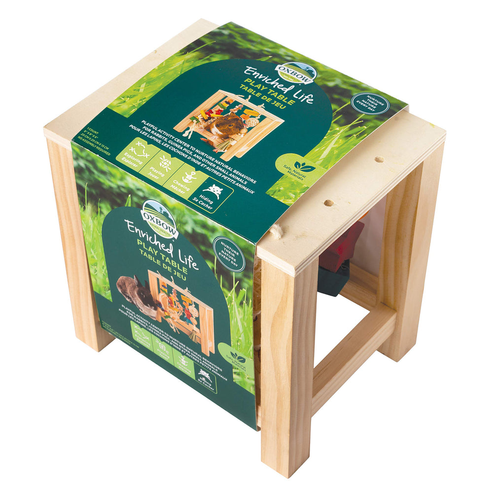 Oxbow Enriched Life Play Table - materiaux sains: bois non traite et corde sisal