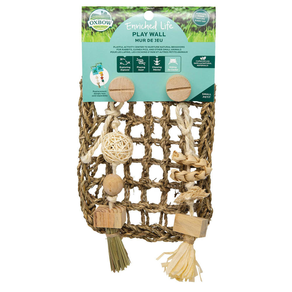 Oxbow Enriched Life Play Wall – montage général stimulant l’activité et l’exploration chez les petits animaux.
