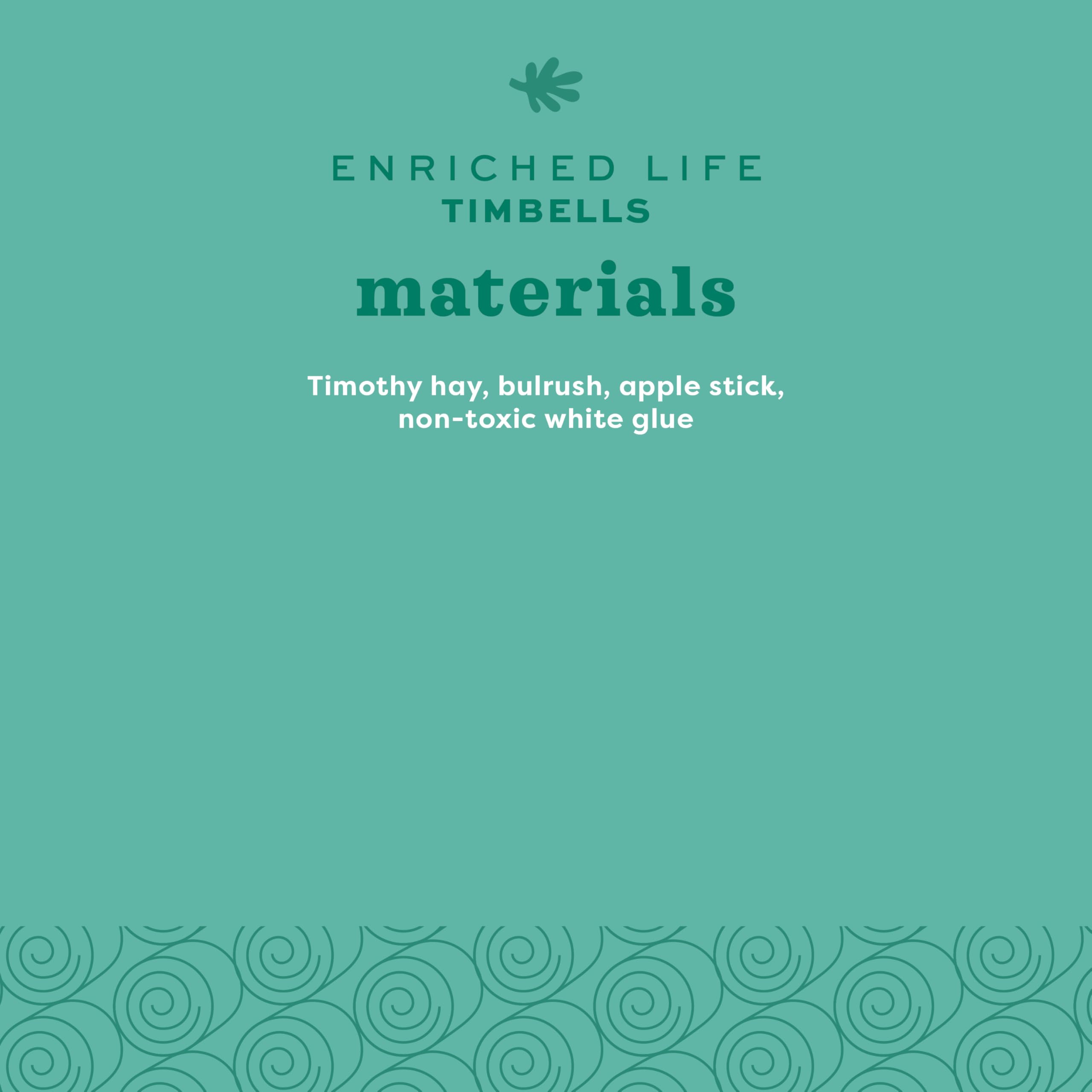 Timbells Oxbow Enriched Life, jouet naturel à mâcher pour petits rongeurs.