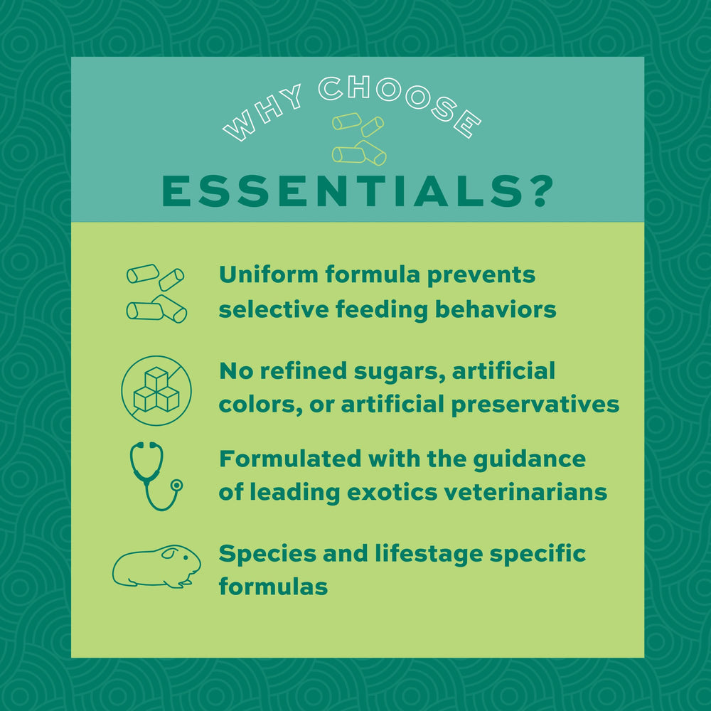 Oxbow Essentials nutrition-complete-cochon-d-inde alimentation quotidienne complète.