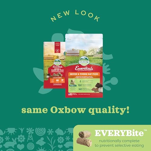 Pellets Oxbow Essentials; base nutritionnelle complète pour le développement des rongeurs.