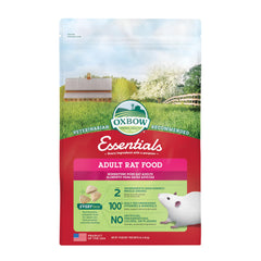 Oxbow Essentials pellets rat: nutrition complète dans chaque bouchée pour rat actif.