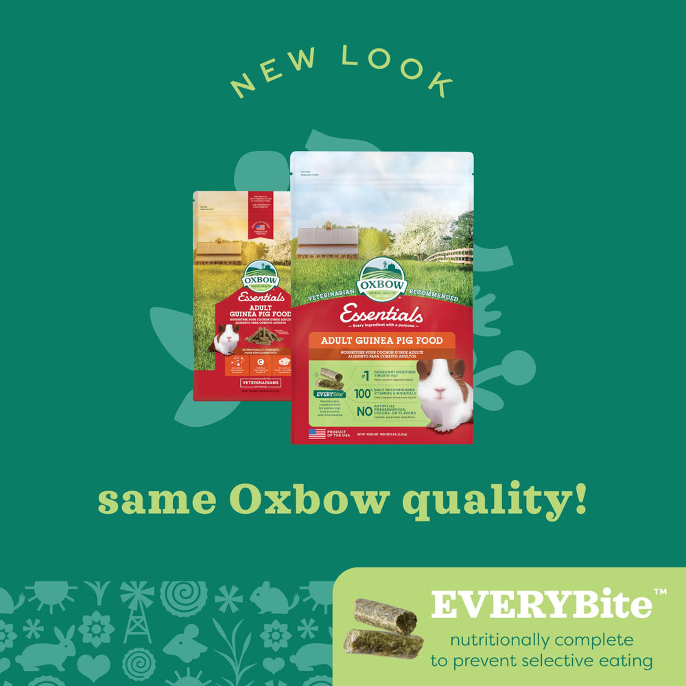 Oxbow Essentials sans additifs artificiels — ingrédients de qualité.