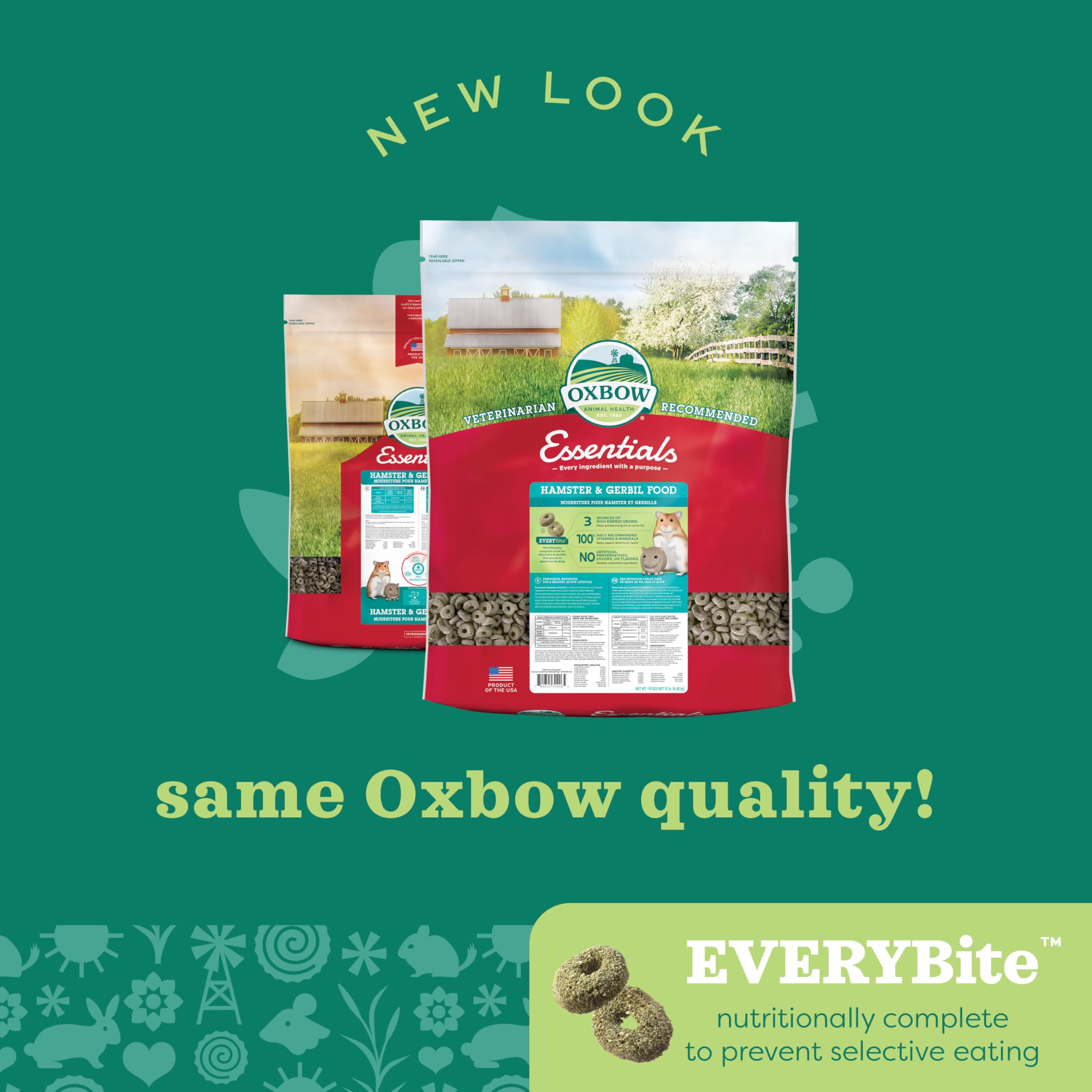 Oxbow Essentials – formule sans colorants, arômes ni conservateurs artificiels.