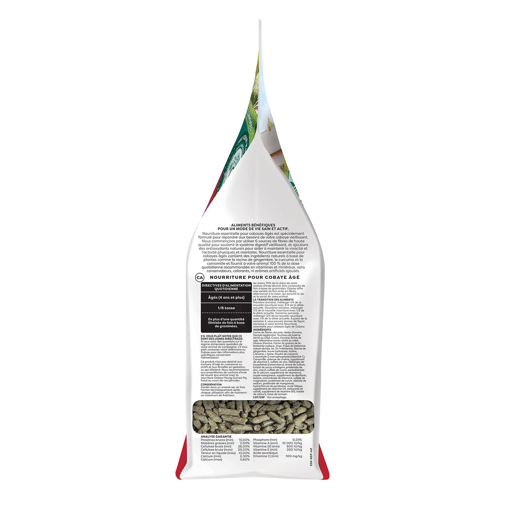Ingrédients variés: alfalfa, herbes — soutien digestif pour cavies.