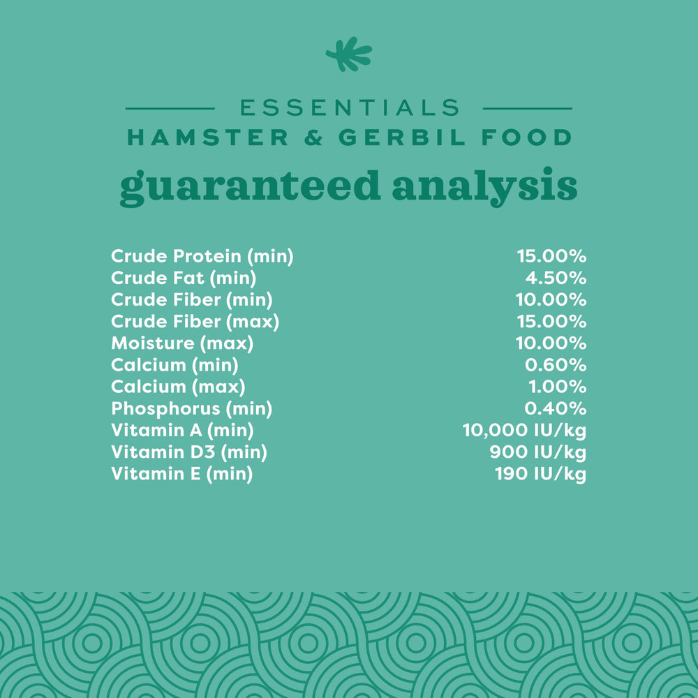 Oxbow Essentials – alimentation quotidienne équilibrée pour hamsters et gerbilles actifs.