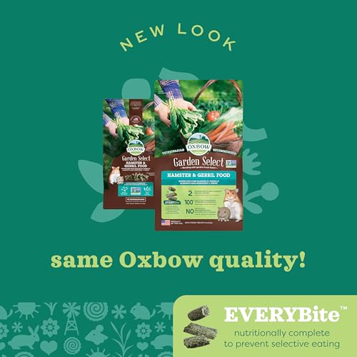 Sans additifs artificiels dans Oxbow Garden Select, alimentation plus pure.