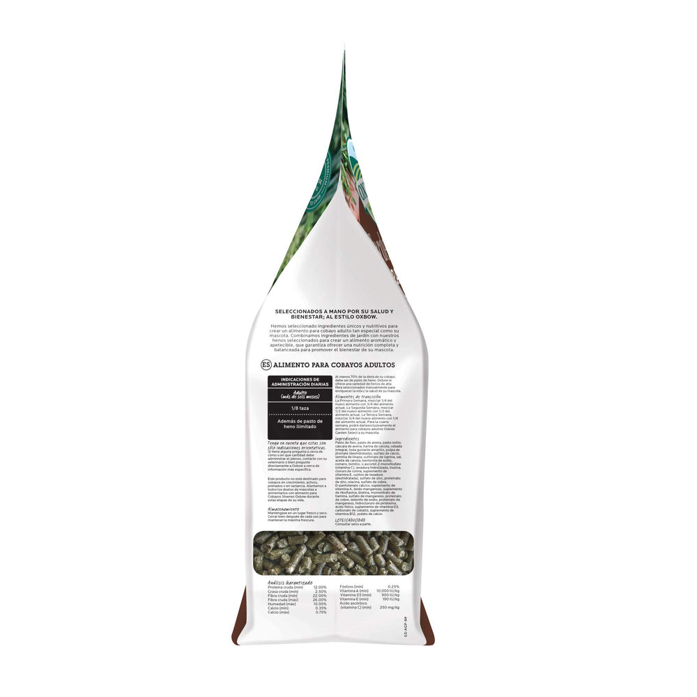 Oxbow Garden Select: sans colorants ni arômes artificiels.