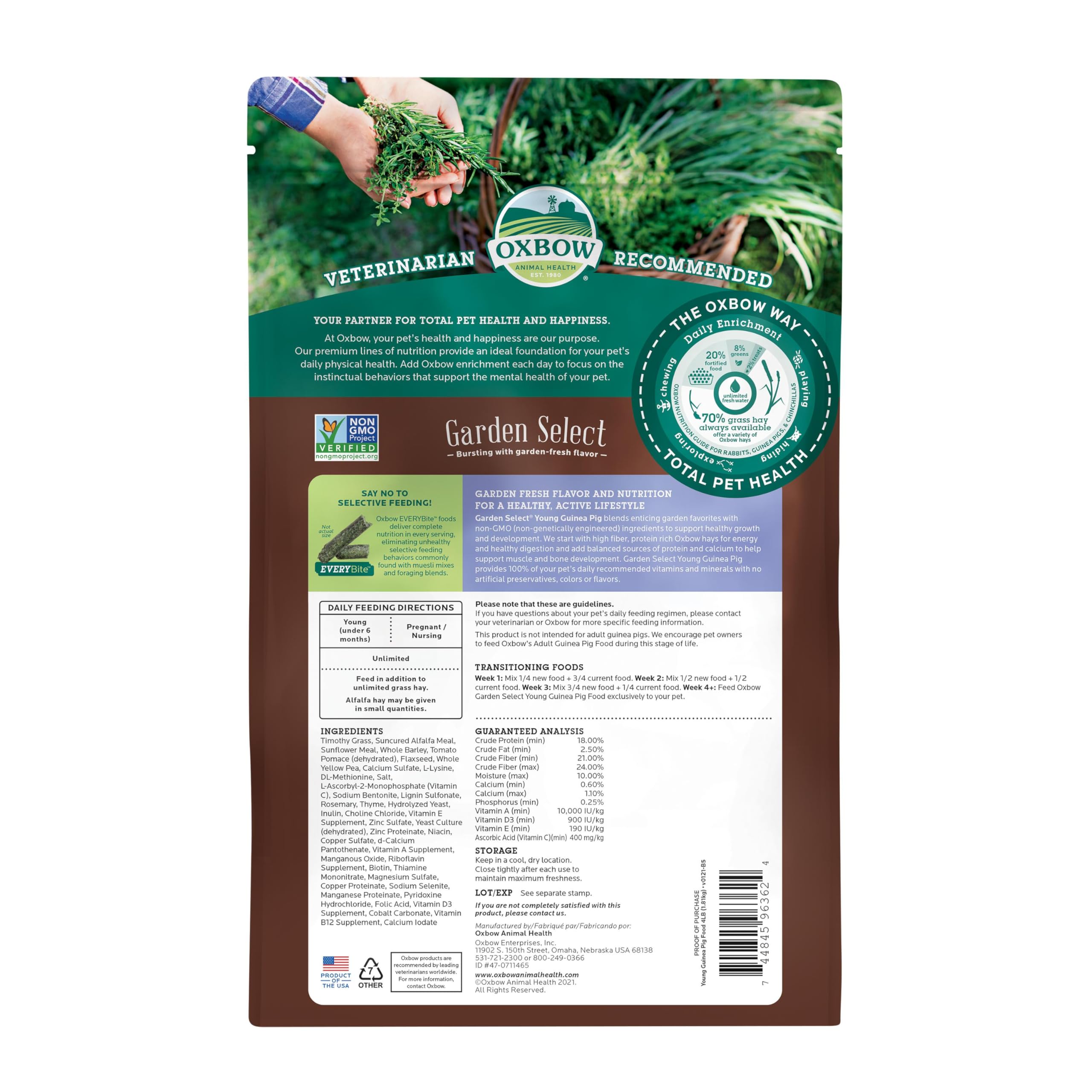 Oxbow Garden Select – saveur jardin avec carotte, tomate et épinard.