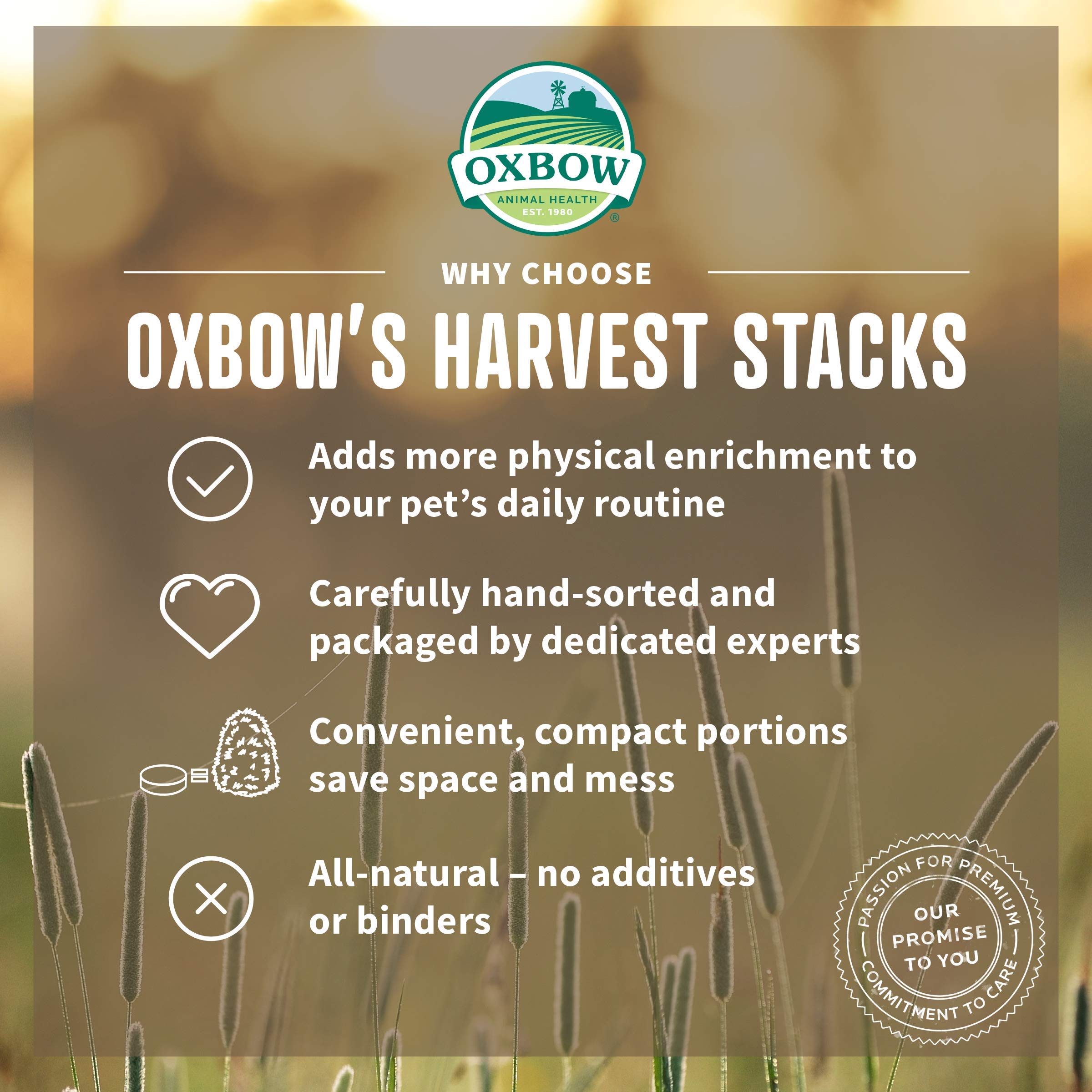 Oxbow Harvest Stacks : Poussière réduite pour un intérieur plus propre.