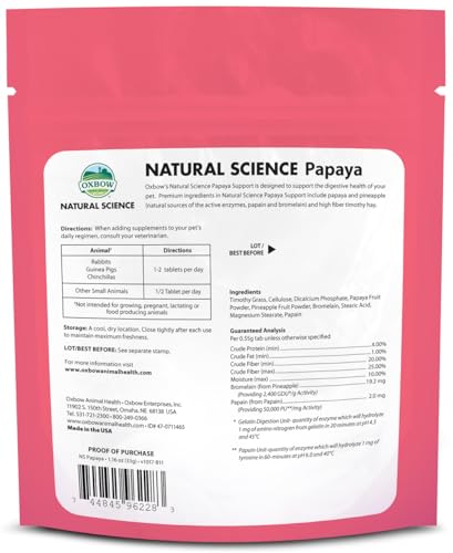 Oxbow Papaya Support — emballage fabriqué aux États-Unis, qualité fiable.
