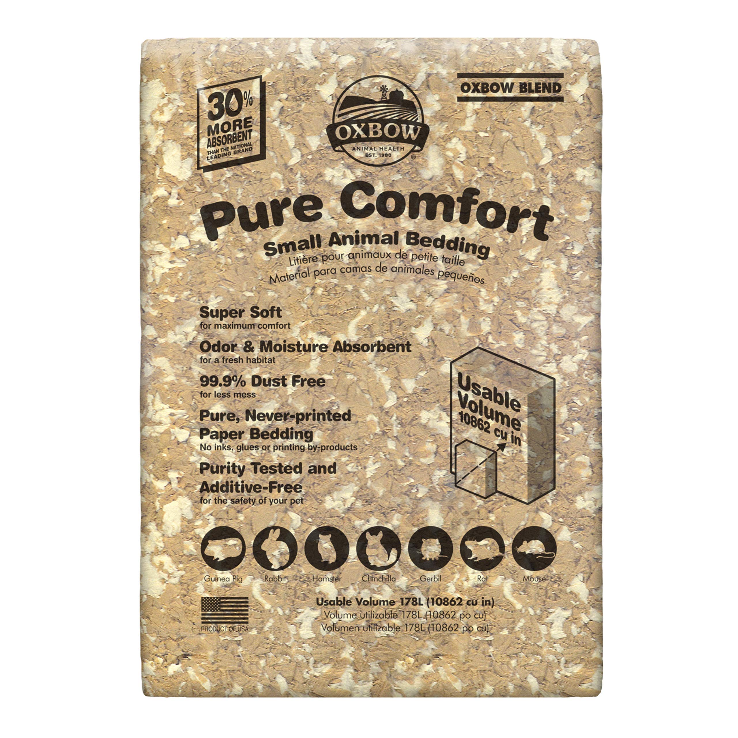 Oxbow Pure Comfort litière emballage 178 L, pratique à ranger