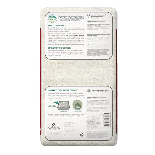 Litier Oxbow Pure Comfort pour cochon-d-inde : contrôle des odeurs efficace.