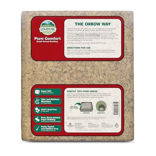 Oxbow Pure Comfort litière cobaye : habitat propre et peu poussiéreux.