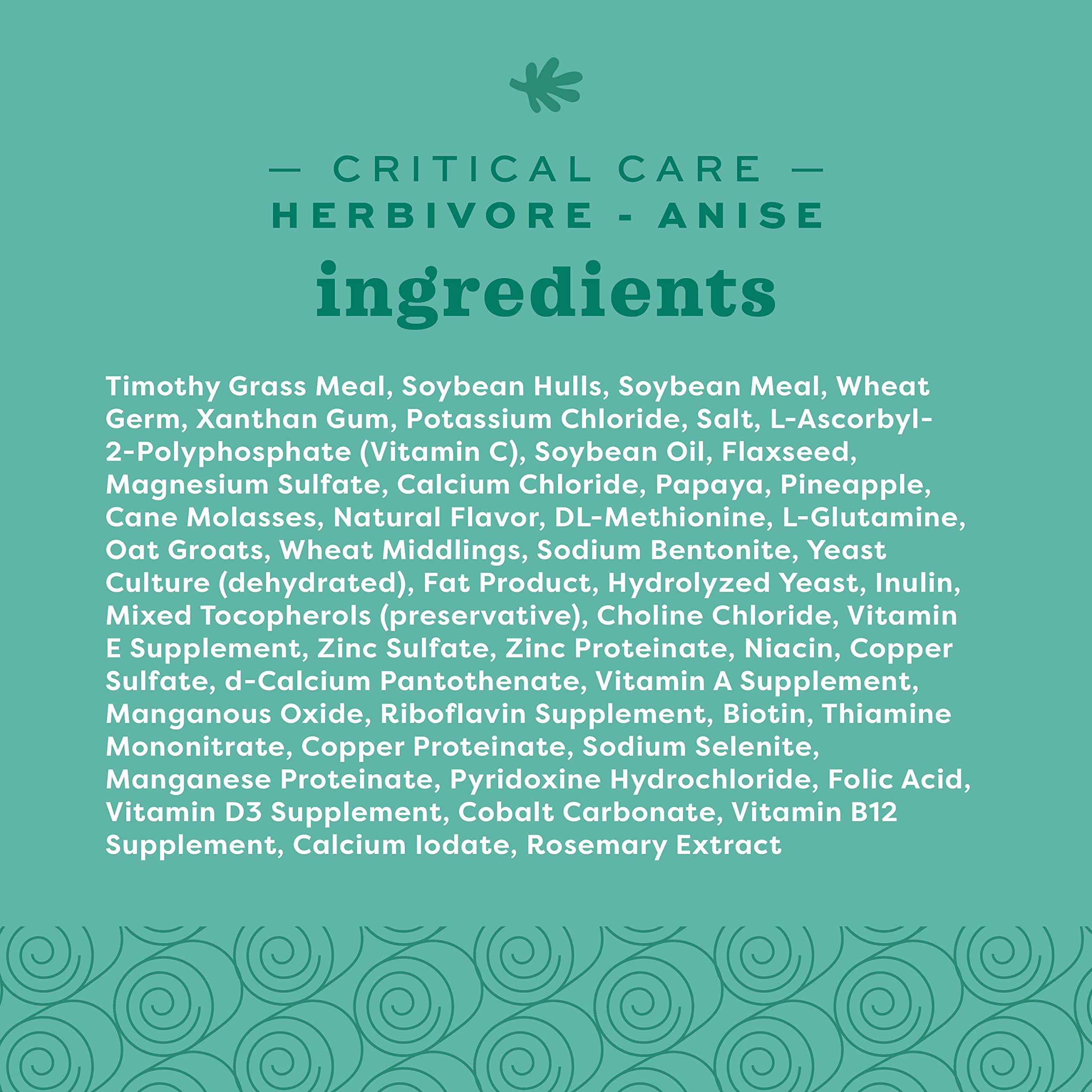 Oxbow Critical Care Herbivore, kit d’urgence pour petits herbivores.