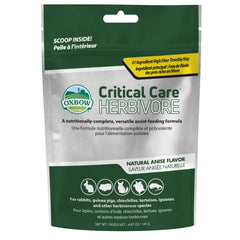 Oxbow Critical Care Herbivore, poudre prête pour seringue, soutien nutritionnel d’urgence.