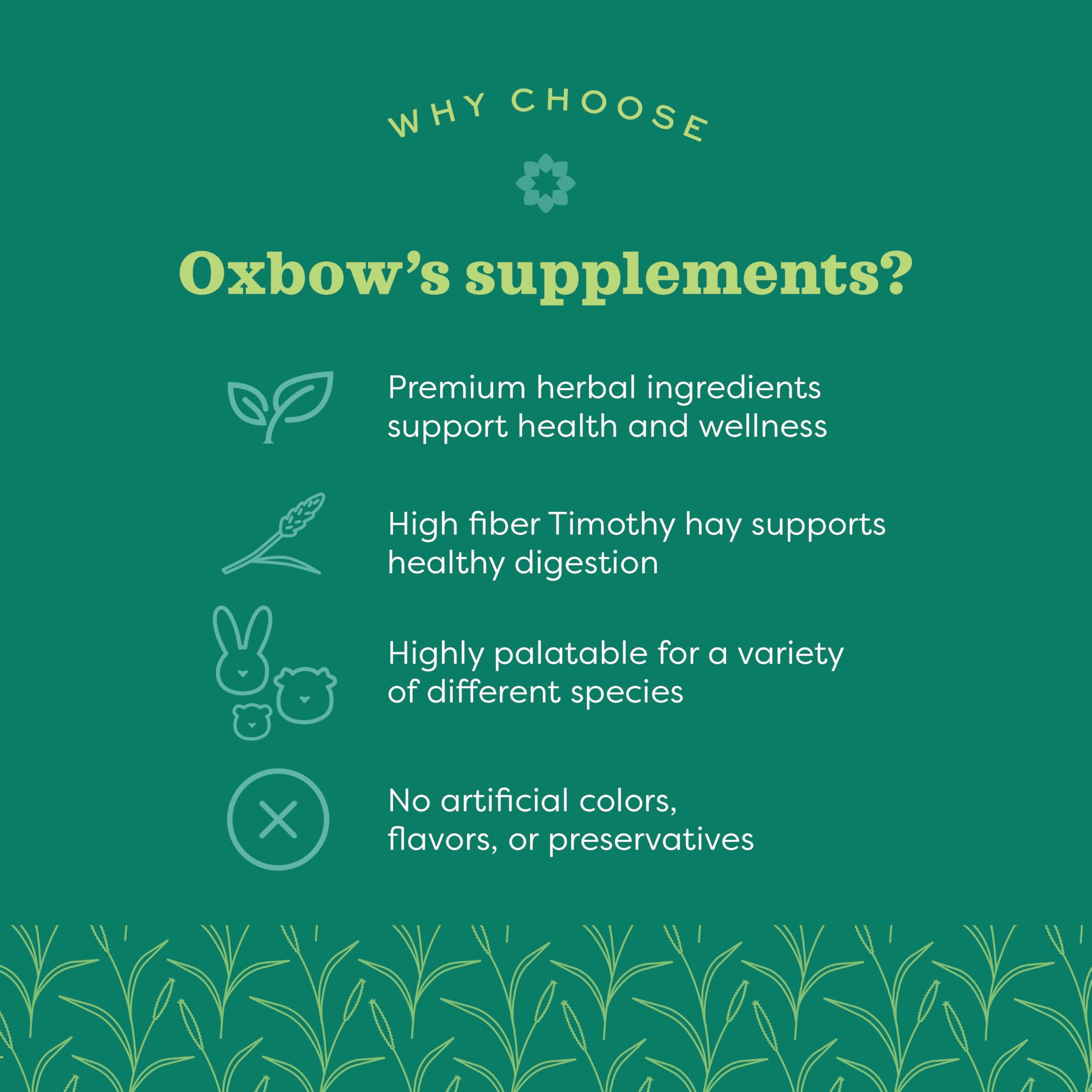 Oxbow tablettes articulation digestion-soutien : favorisent digestion et énergie.