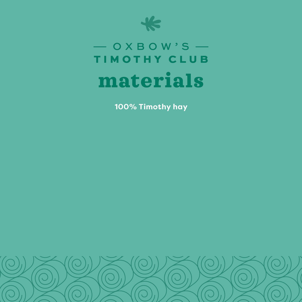 Tapis de foin Timothy Oxbow sans fils offre sécurité et enrichissement.